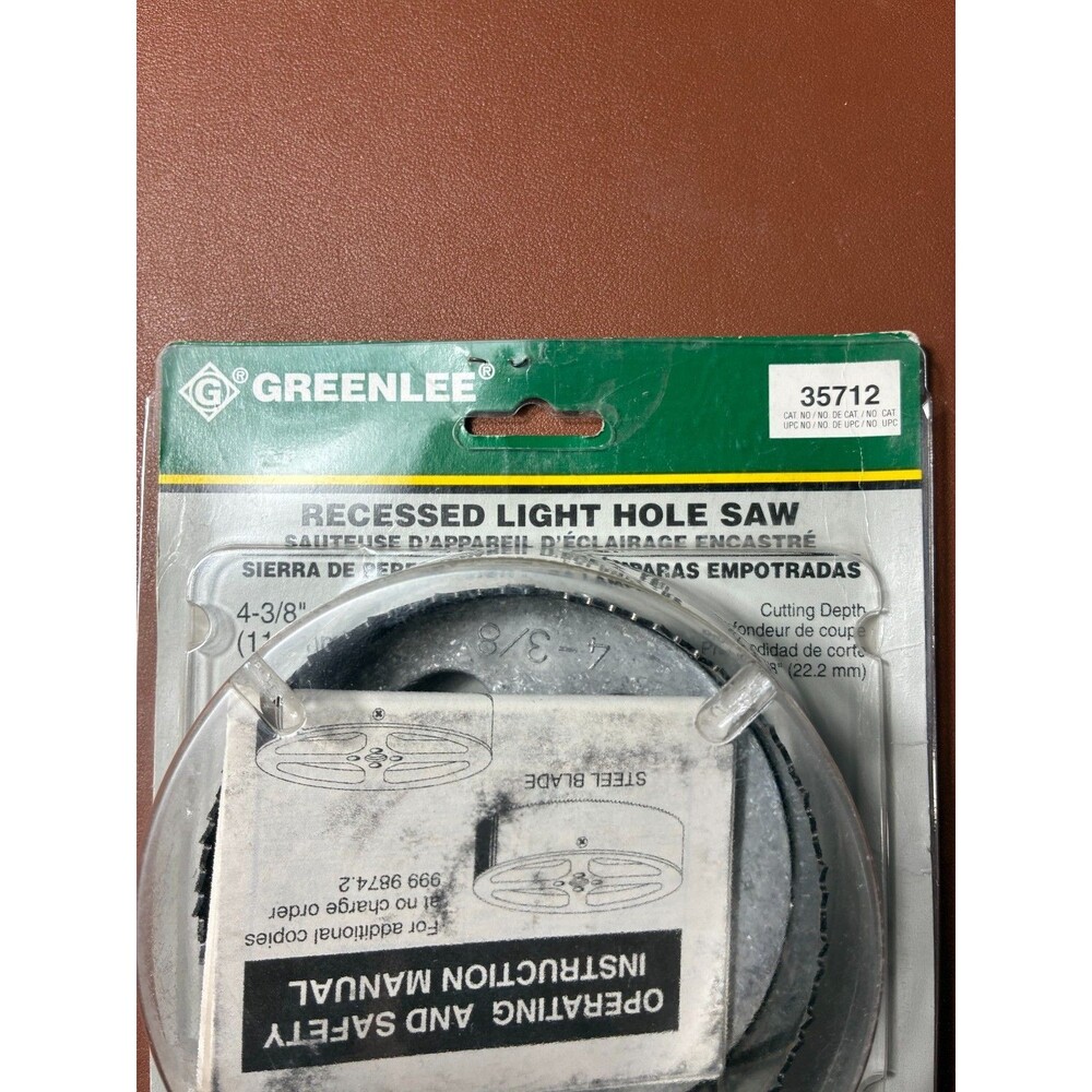 Greenlee 35712 Steel Toothed Recessed Light Hole Saw, 4-3/8" - Picture 2 of 4